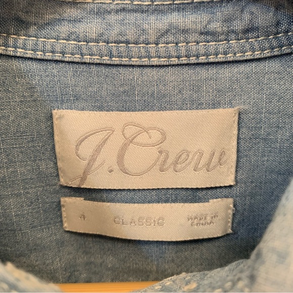 J Crew Denim Chambray Tunic Top - Picture 6 of 7